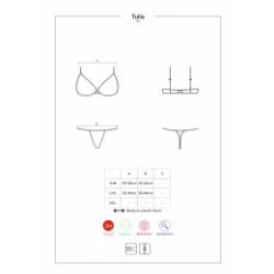 set 2 piezas sujetador y panties tanga tulia - detalle 5